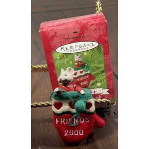 Hallmark Keepsake Ornament Friendship Close Knit Friends Mice‎ 2000 Vintage